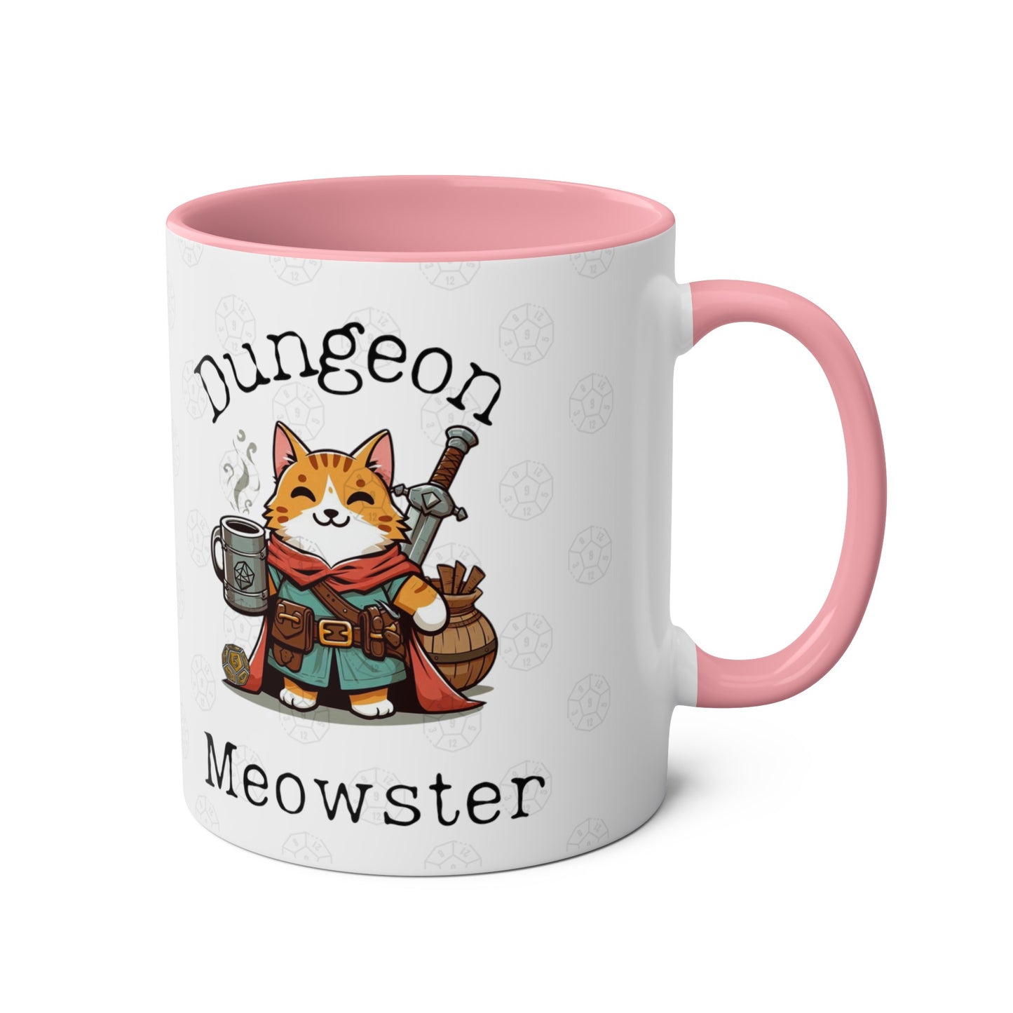 Tasse Dnd avec détails de chat, Dungeon Meowster