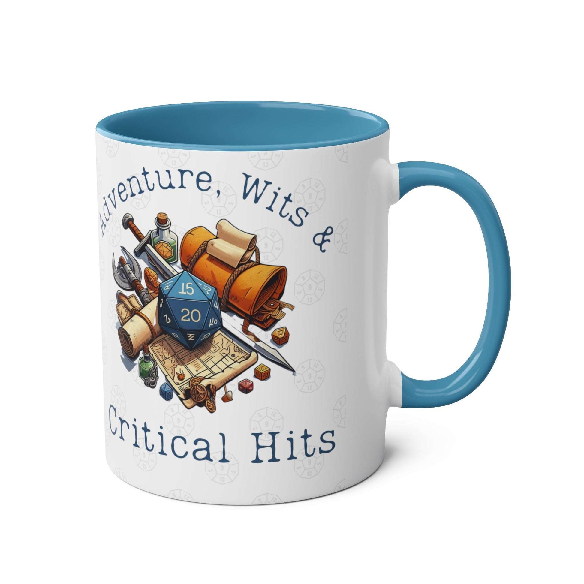 DnD Adventure, Wits and Critical Hits Mug