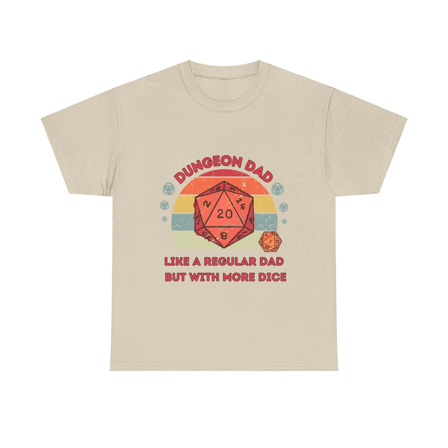 T-shirt Dnd, Dungeon Dad, comme un papa ordinaire, mais avec plus de dés