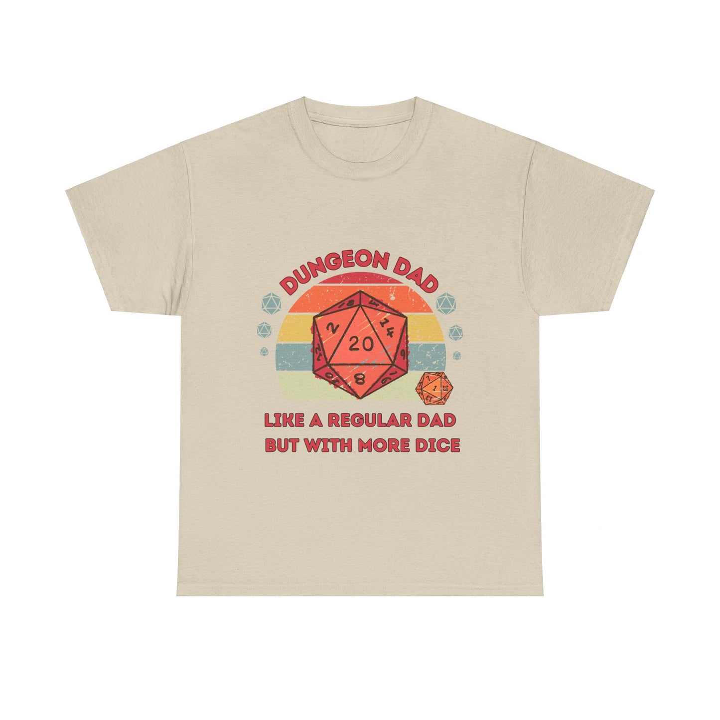 T-shirt Dnd, Dungeon Dad, comme un papa ordinaire, mais avec plus de dés, cadeau de fête des pères ou d'anniversaire pour DM ou joueur de Donjons et Dragons