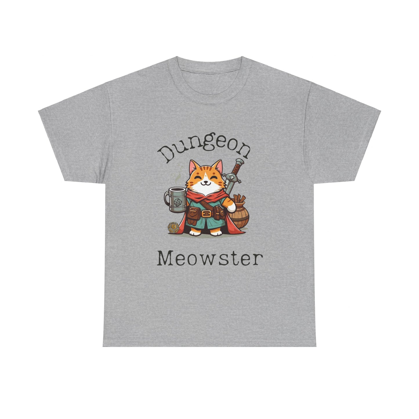 Dnd T Shirt Dungeon Meowster Cat & D20 Shirt, Gift for DM or RPG Player