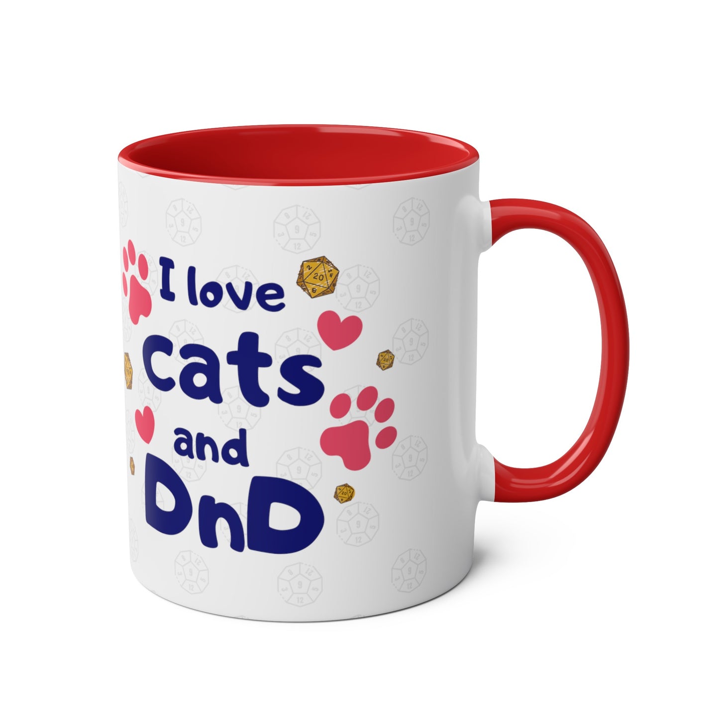 I Love Cats and DnD Mug Gift