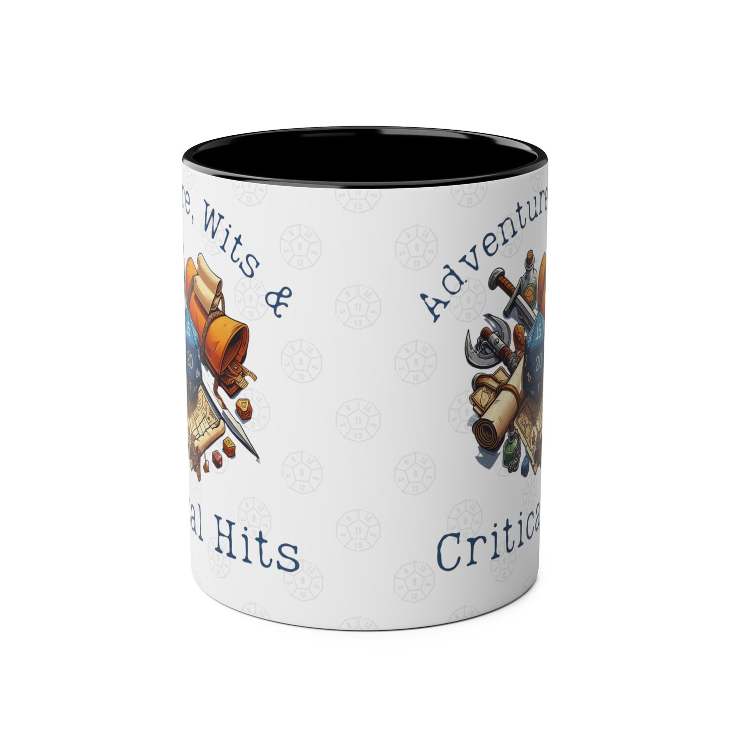 DnD Adventure, Wits and Critical Hits Mug