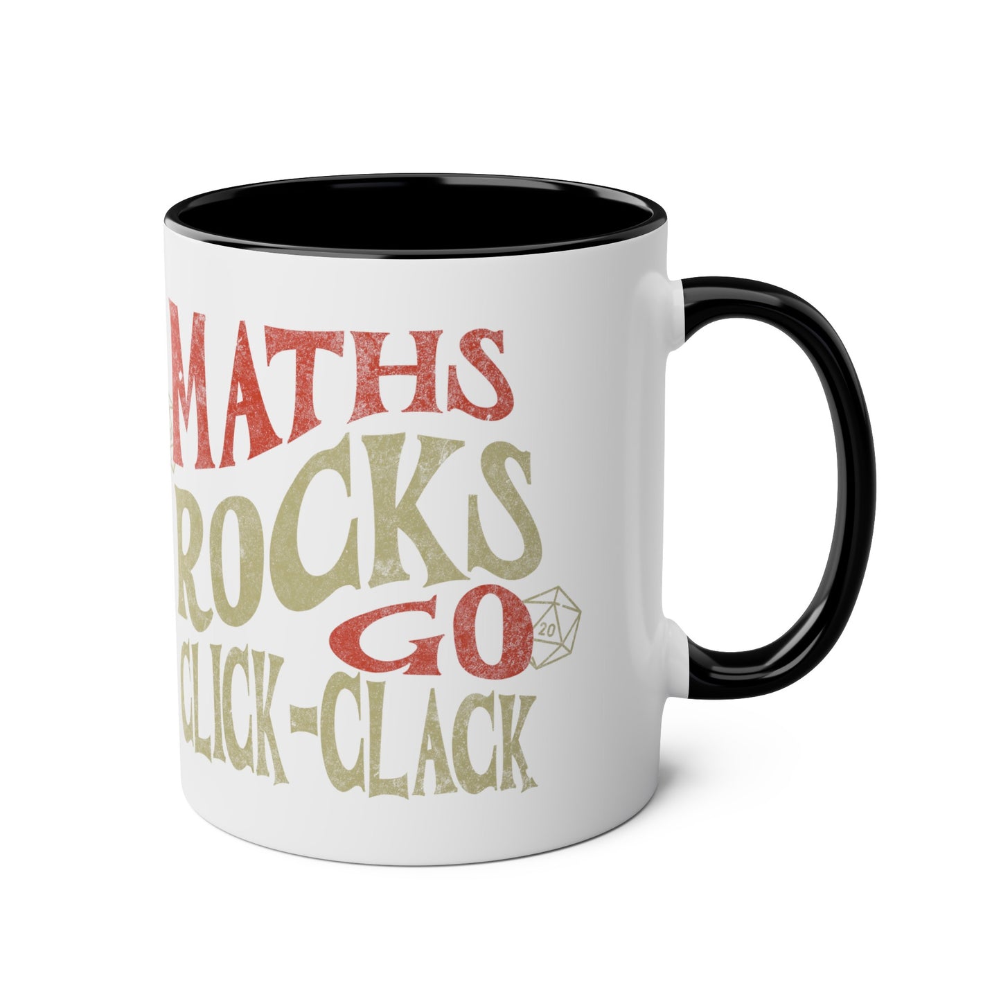 Dnd-Becher als Geschenk ‚Maths Rocks Go Click Clack‘