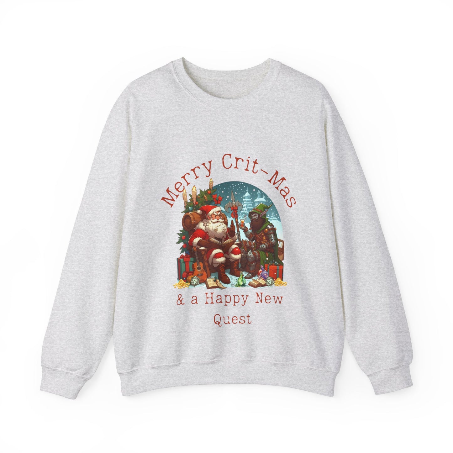 Dnd Shirt Christmas Jumper 'Merry Crit-mas and a Happy New Quest'