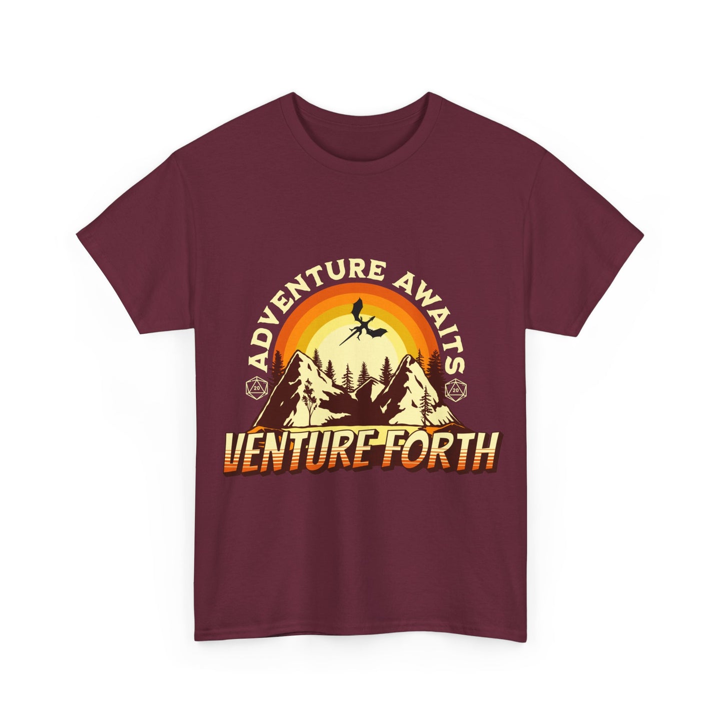 T-shirt graphique « L'aventure vous attend, avancez