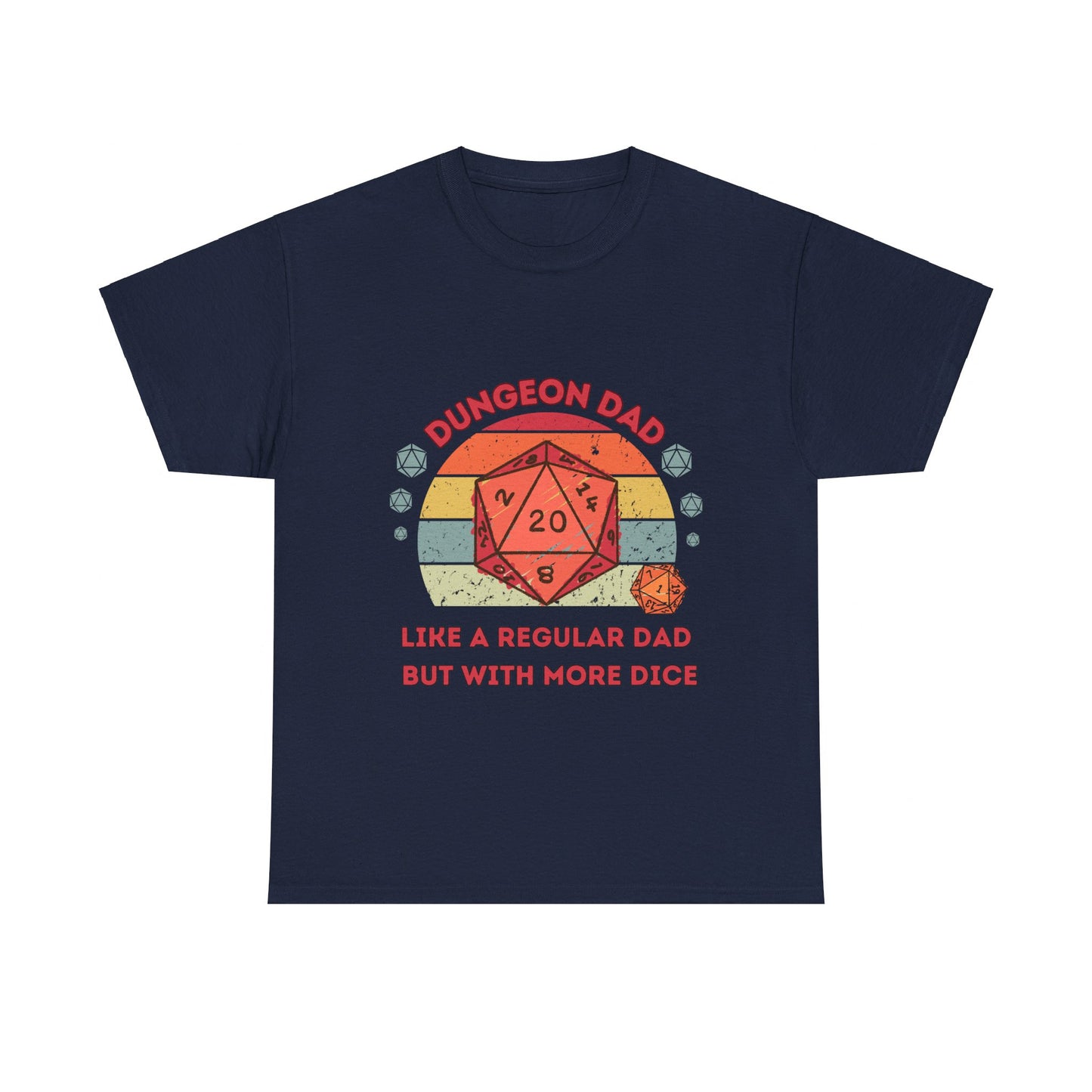 T-shirt Dnd, Dungeon Dad, comme un papa ordinaire, mais avec plus de dés, cadeau de fête des pères ou d'anniversaire pour DM ou joueur de Donjons et Dragons