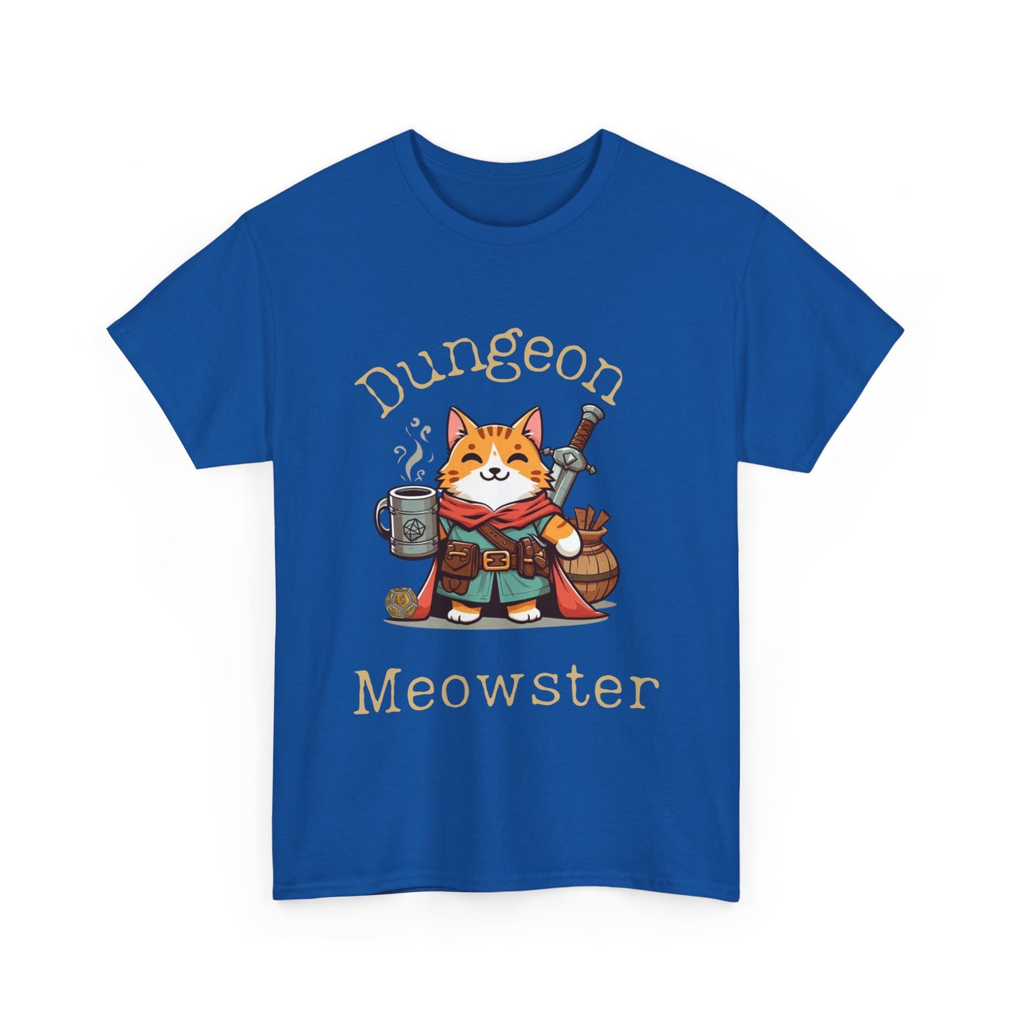 Dnd T-Shirt Dungeon Meowster Cat &amp; D20 Shirt, Geschenk für DM oder RPG-Spieler