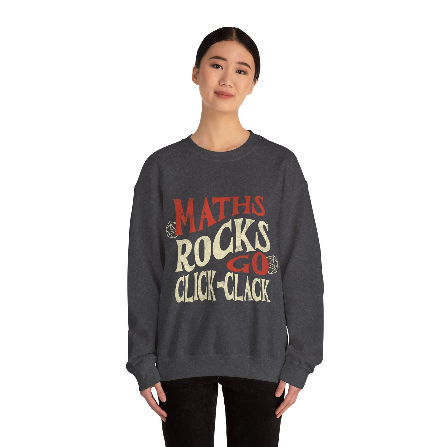 Dnd-Shirt-Pullover „Maths Rocks Go Click Clack“