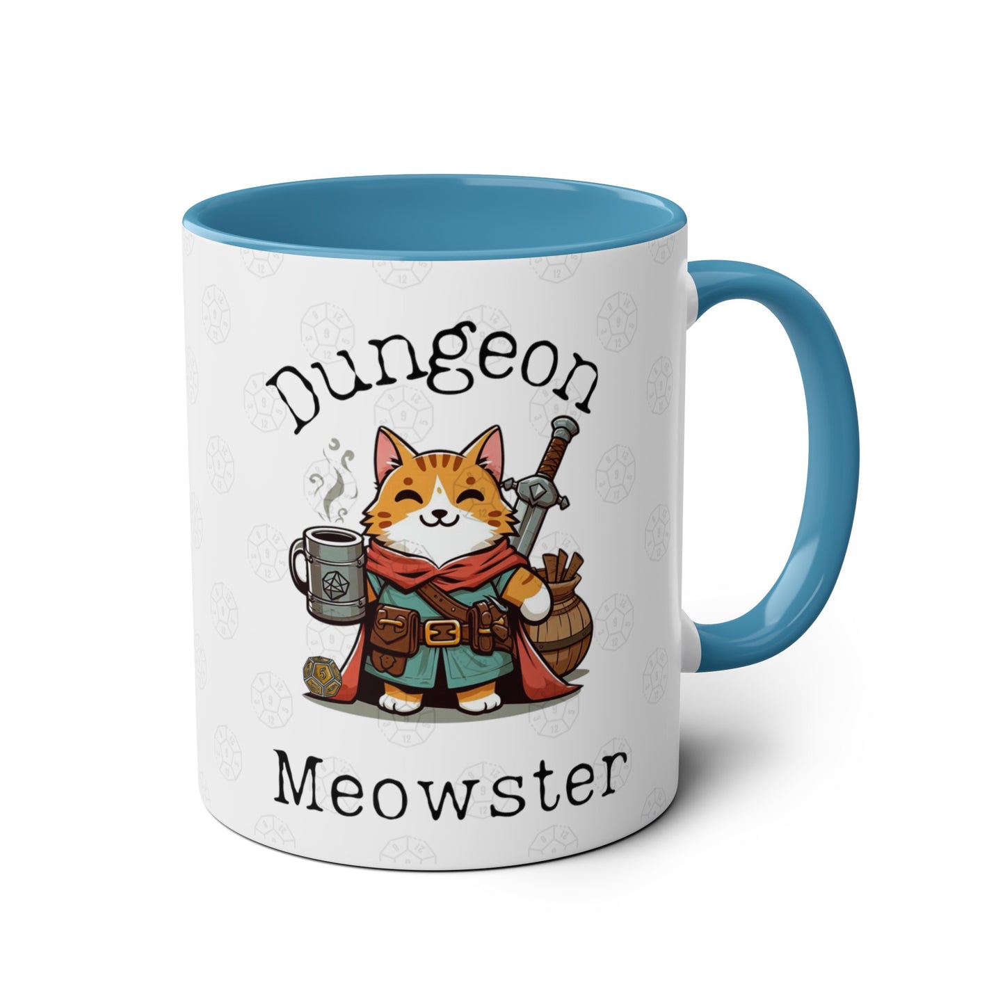 Tasse Dnd avec détails de chat, Dungeon Meowster