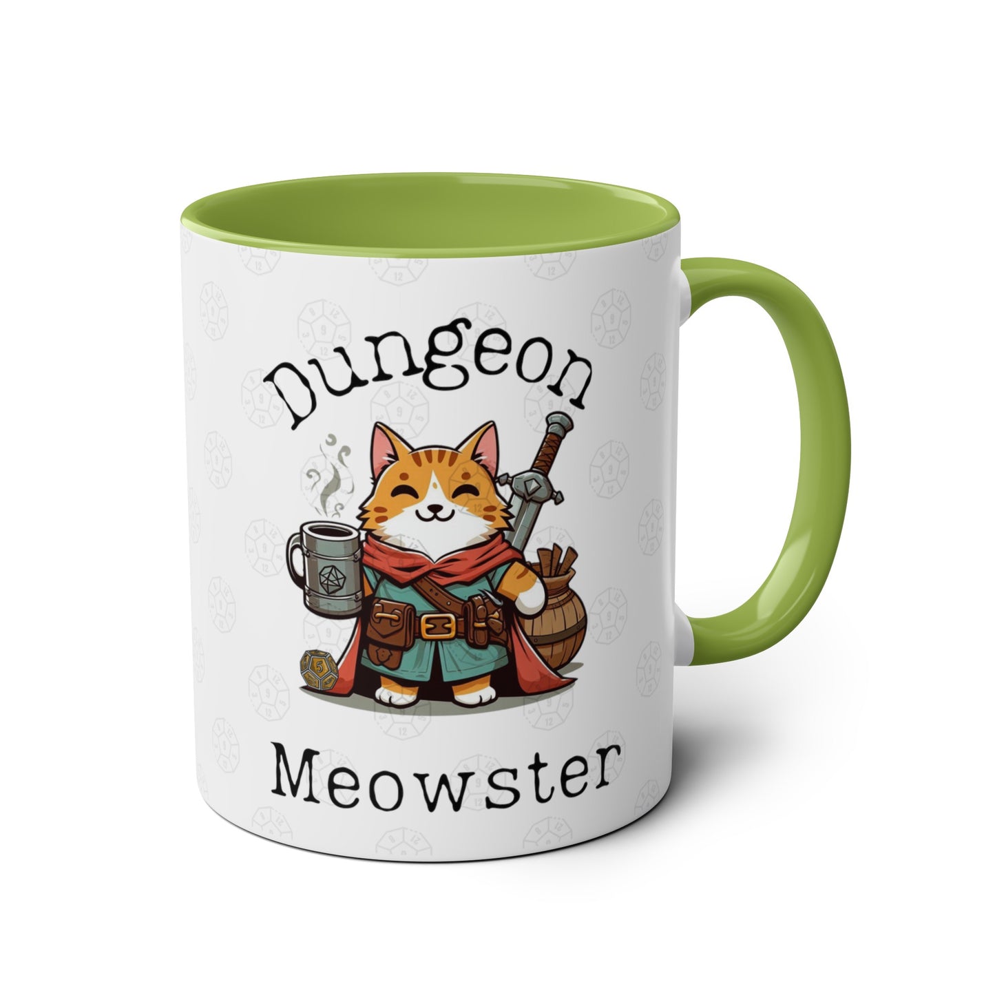 Tasse Dnd avec détails de chat, Dungeon Meowster