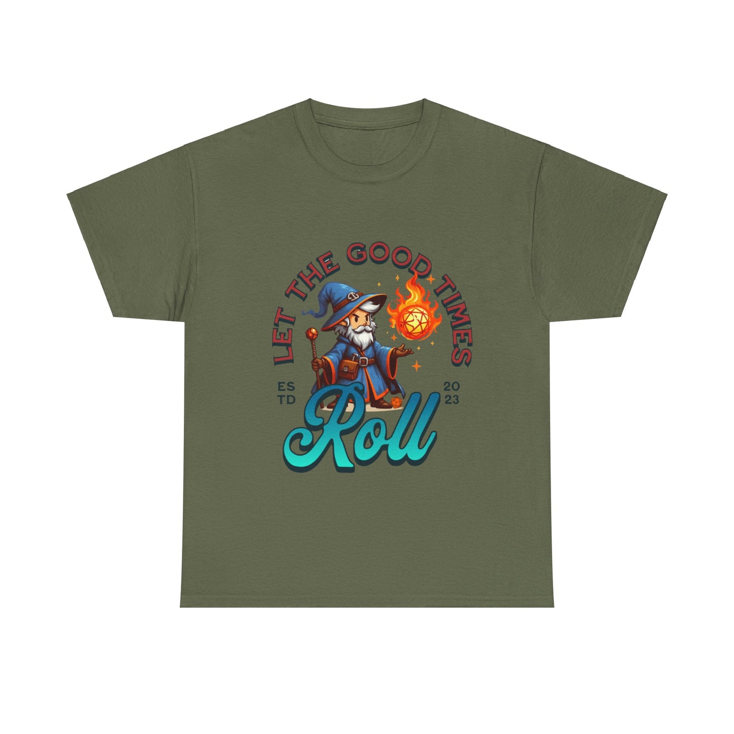 Dnd T Shirt With Wizard Fireball Design