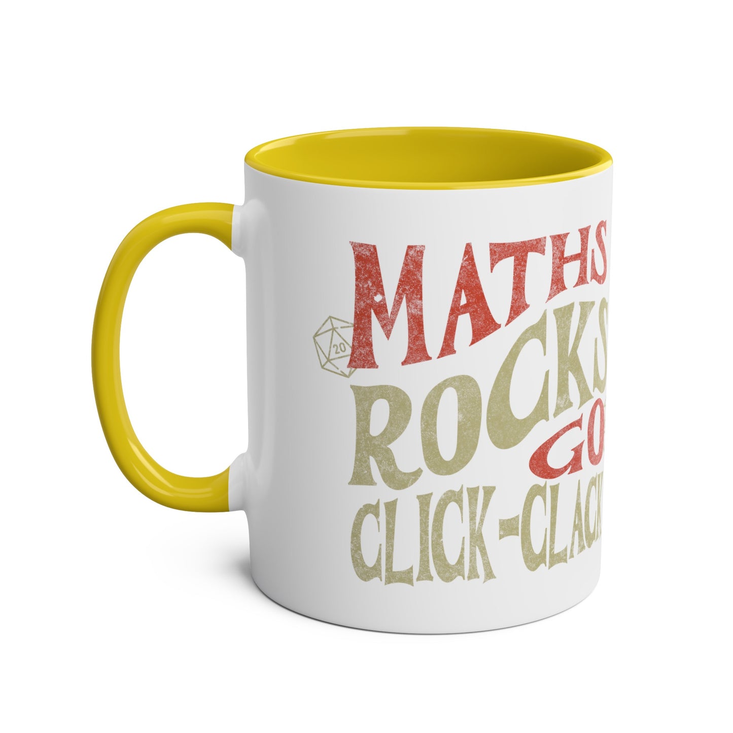 Dnd-Becher als Geschenk ‚Maths Rocks Go Click Clack‘