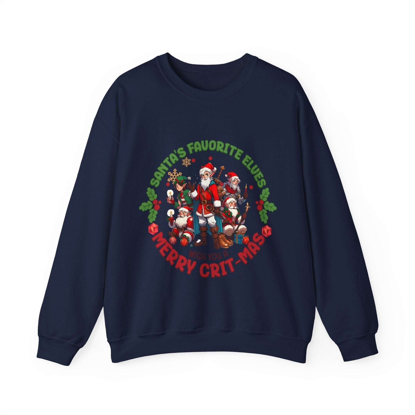 Dnd Christmas Jumper Sweatshirt, Merry Crit-Mas