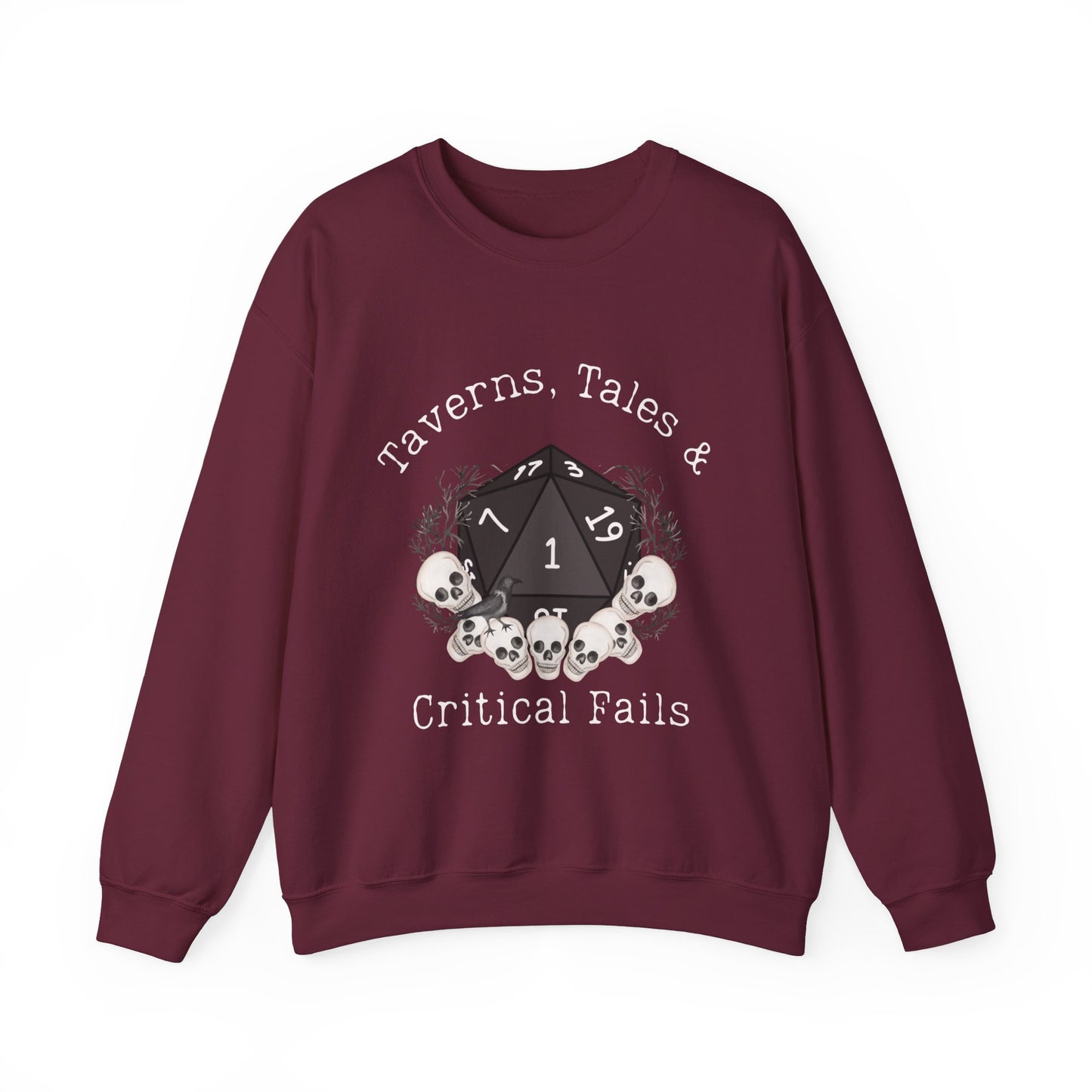 T-shirt Dnd Taverns, Tales &amp; Critical Fails Jumper Cadeau pour DM ou joueur de Donjons et Dragons Groupe de joueurs de RPG