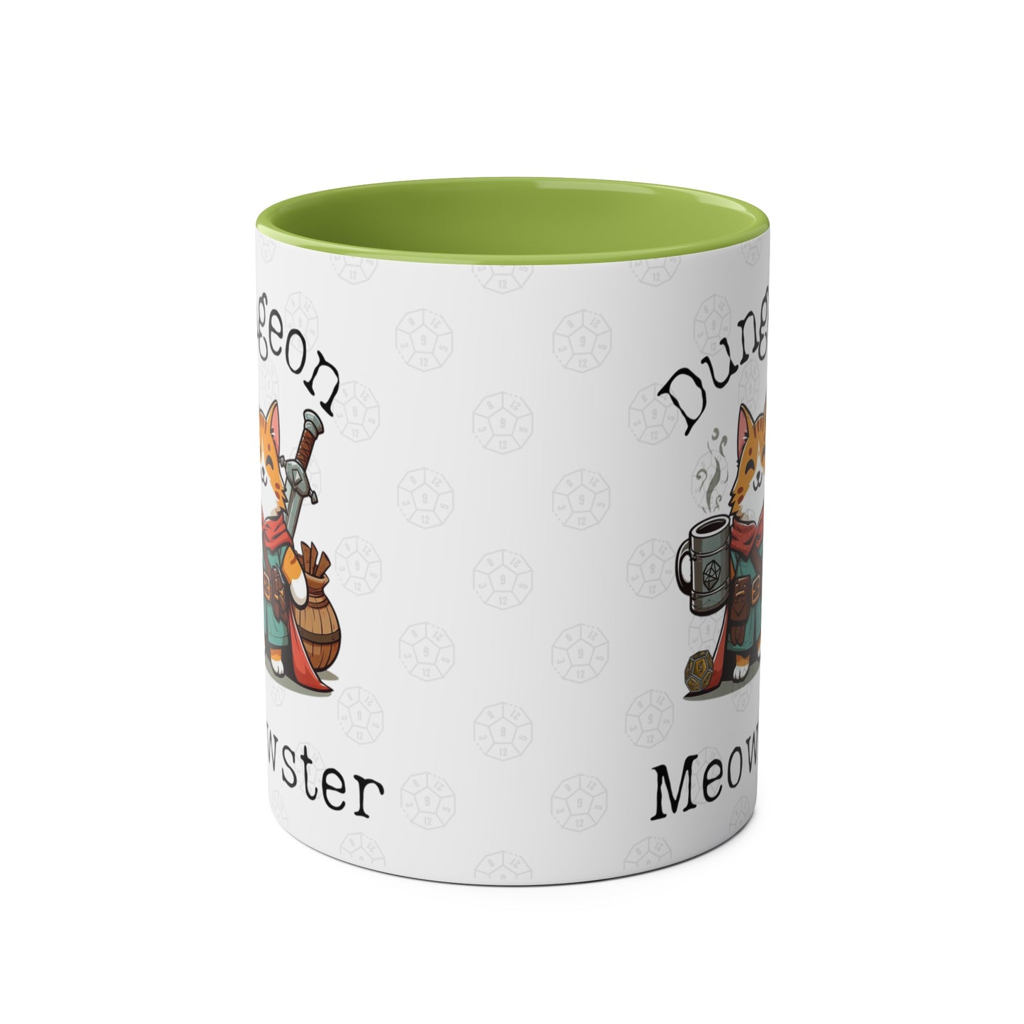 Dnd Mug With Cat Detail, Dungeon Meowster