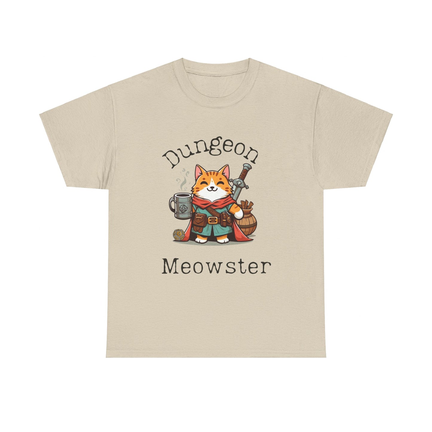 Dnd T Shirt Dungeon Meowster Cat & D20 Shirt, Gift for DM or RPG Player