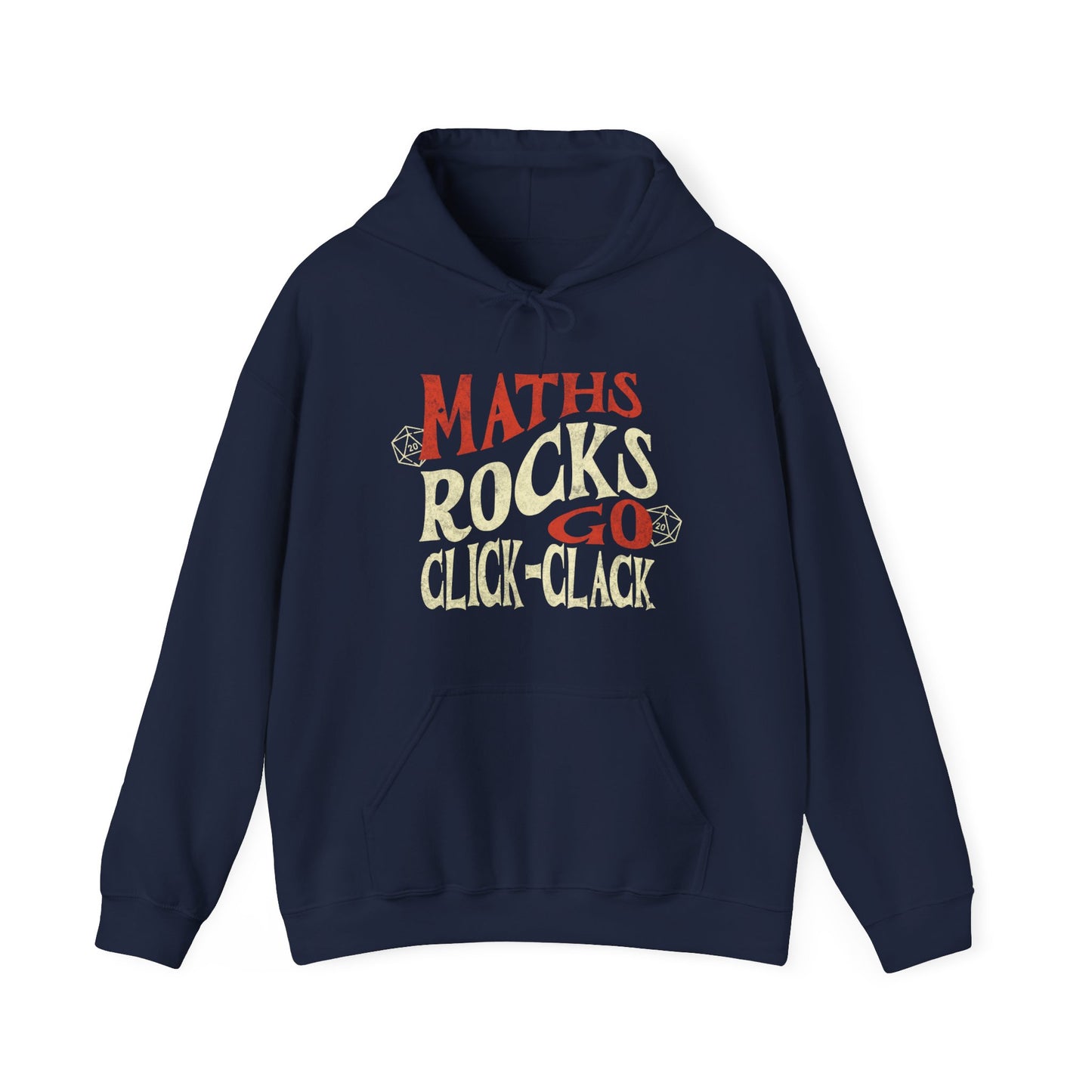 Sweat à capuche Dnd « Maths Rocks Go Click Clack »