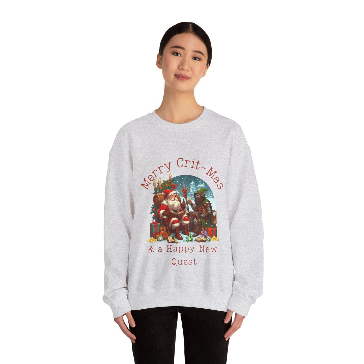 Pull de Noël Dnd Shirt « Joyeux Cri-mas et une bonne nouvelle quête »