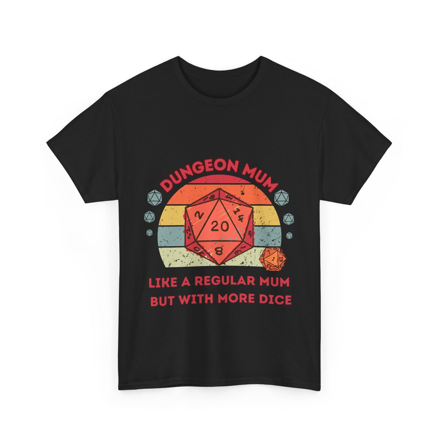 Dnd Shirt 'Dungeon Mum, Like a Regular Mum But With More Dice' D20 Gift For DM or Dungeons and Dragons RPG Group