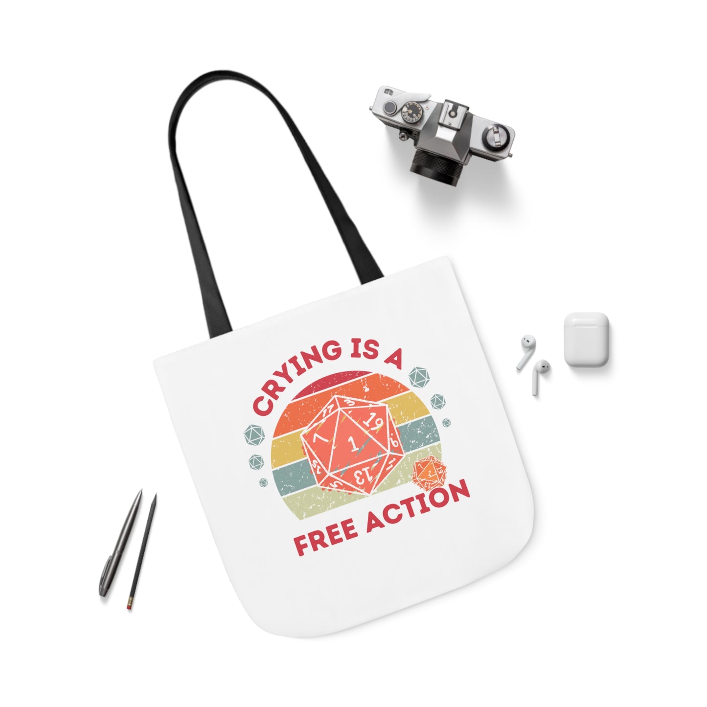 Dnd Crying Is a Free Action Canvas Tote Bag