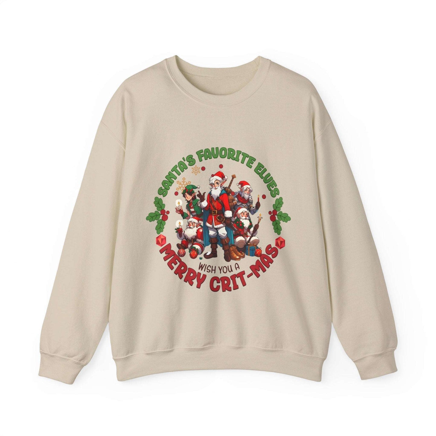 Dnd Christmas Jumper Sweatshirt, Merry Crit-Mas