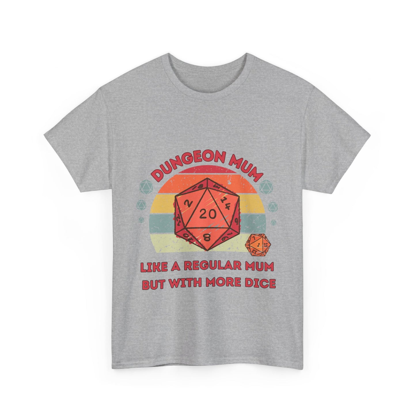 Dnd Shirt 'Dungeon Mum, Like a Regular Mum But With More Dice' D20 Gift For DM or Dungeons and Dragons RPG Group