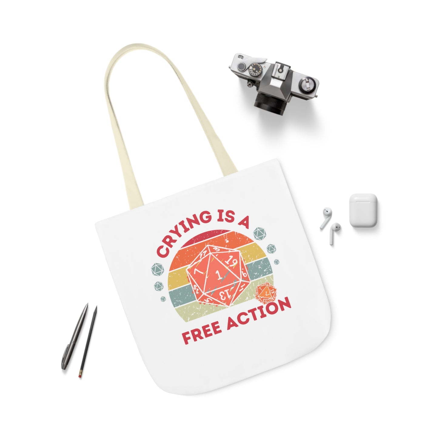 Dnd Crying Is a Free Action Canvas Tote Bag