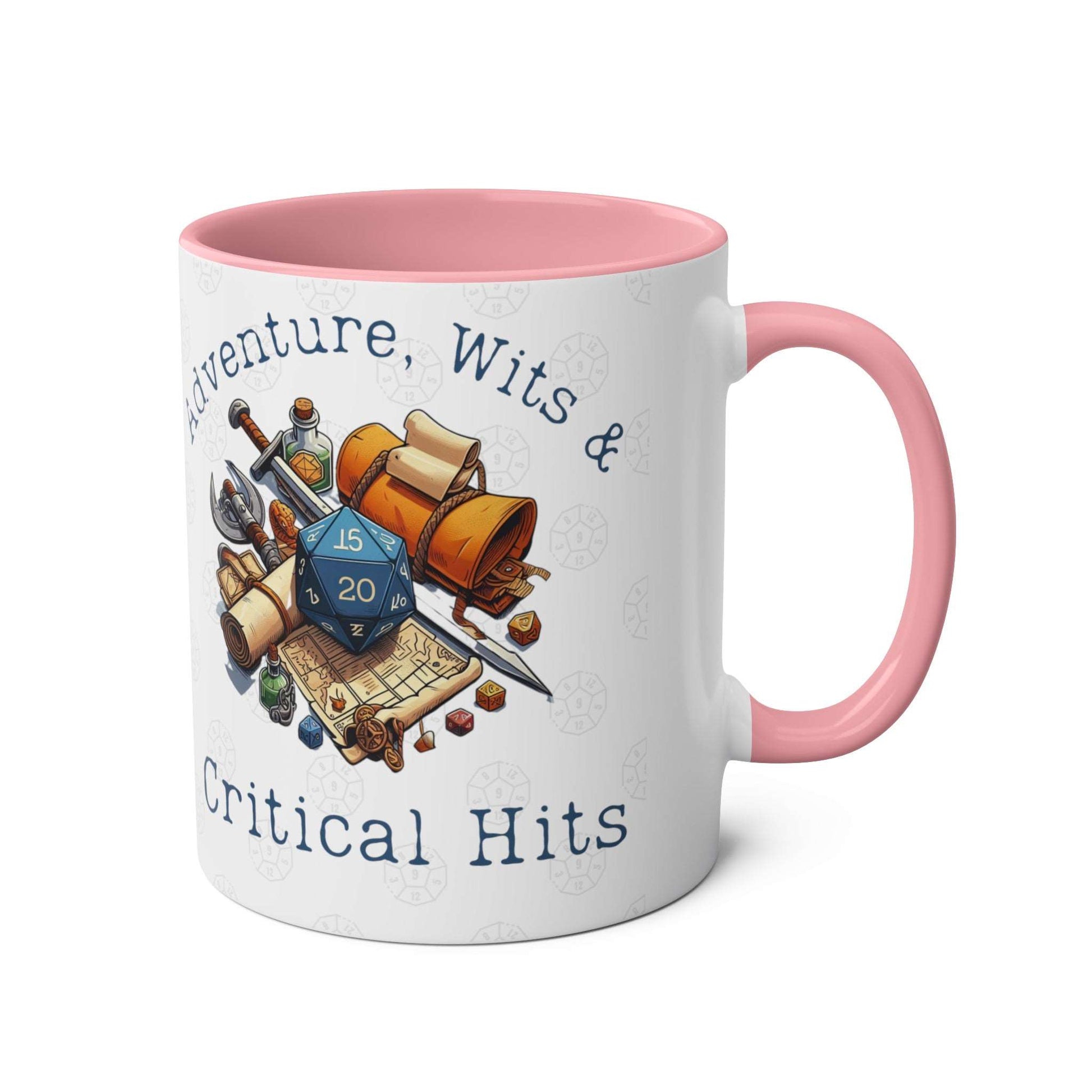 DnD Adventure, Wits and Critical Hits Mug