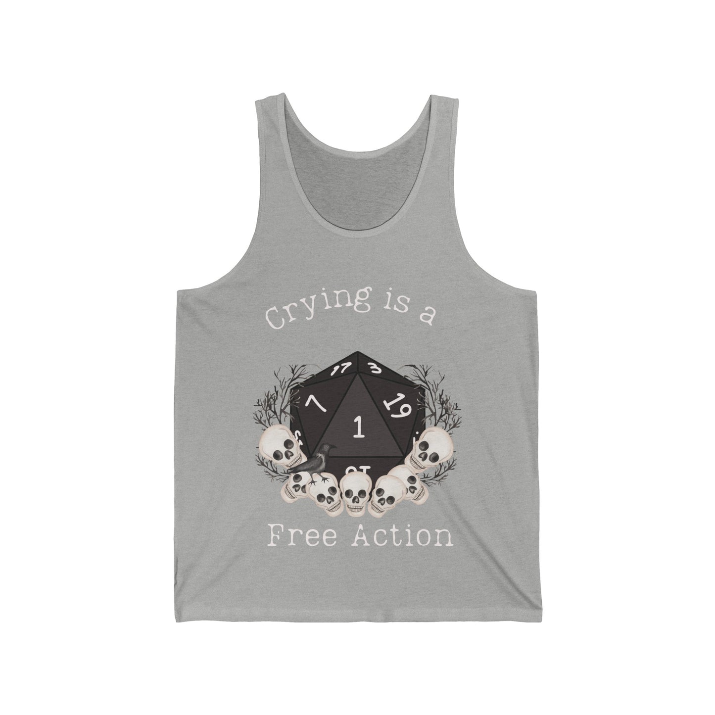 Dnd Shirt Tank Top Vest, Crying is a Free Action