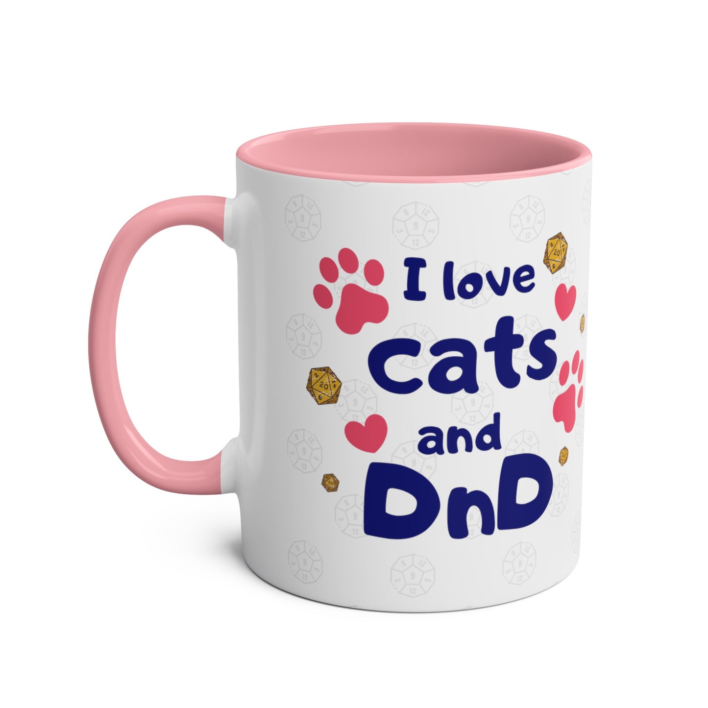 I Love Cats and DnD Mug Gift