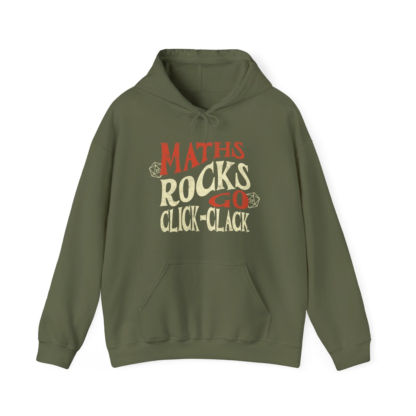 Sweat à capuche Dnd « Maths Rocks Go Click Clack »