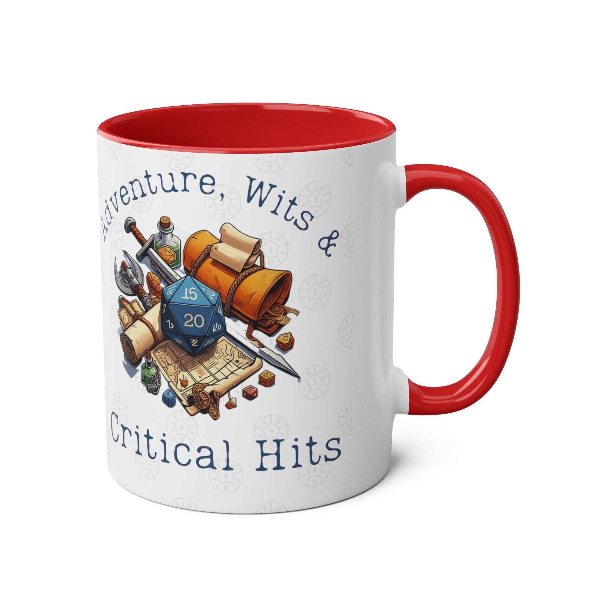 DnD Adventure, Wits and Critical Hits Mug