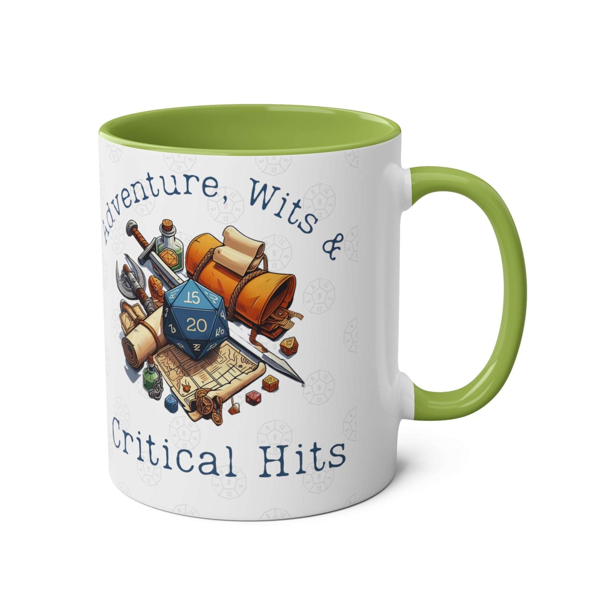 DnD Adventure, Wits and Critical Hits Mug