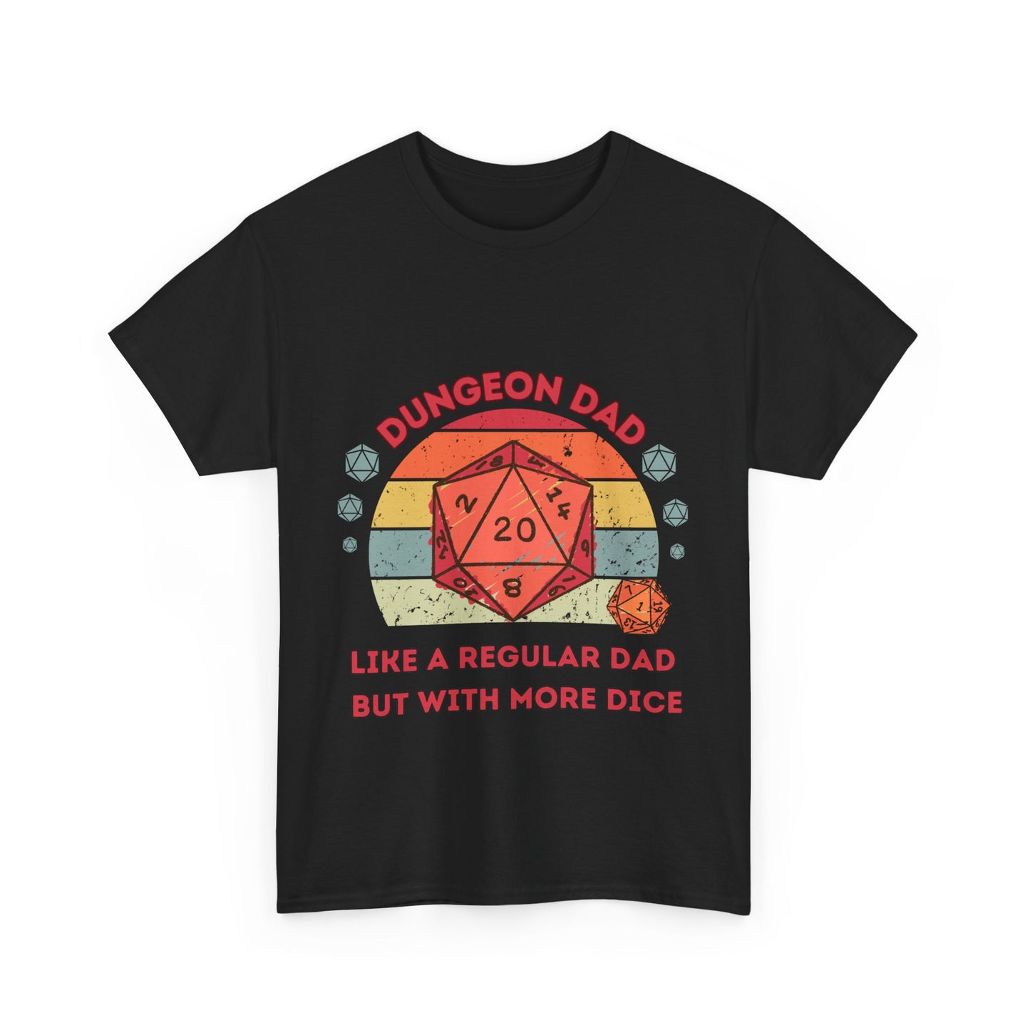 T-shirt Dnd, Dungeon Dad, comme un papa ordinaire, mais avec plus de dés