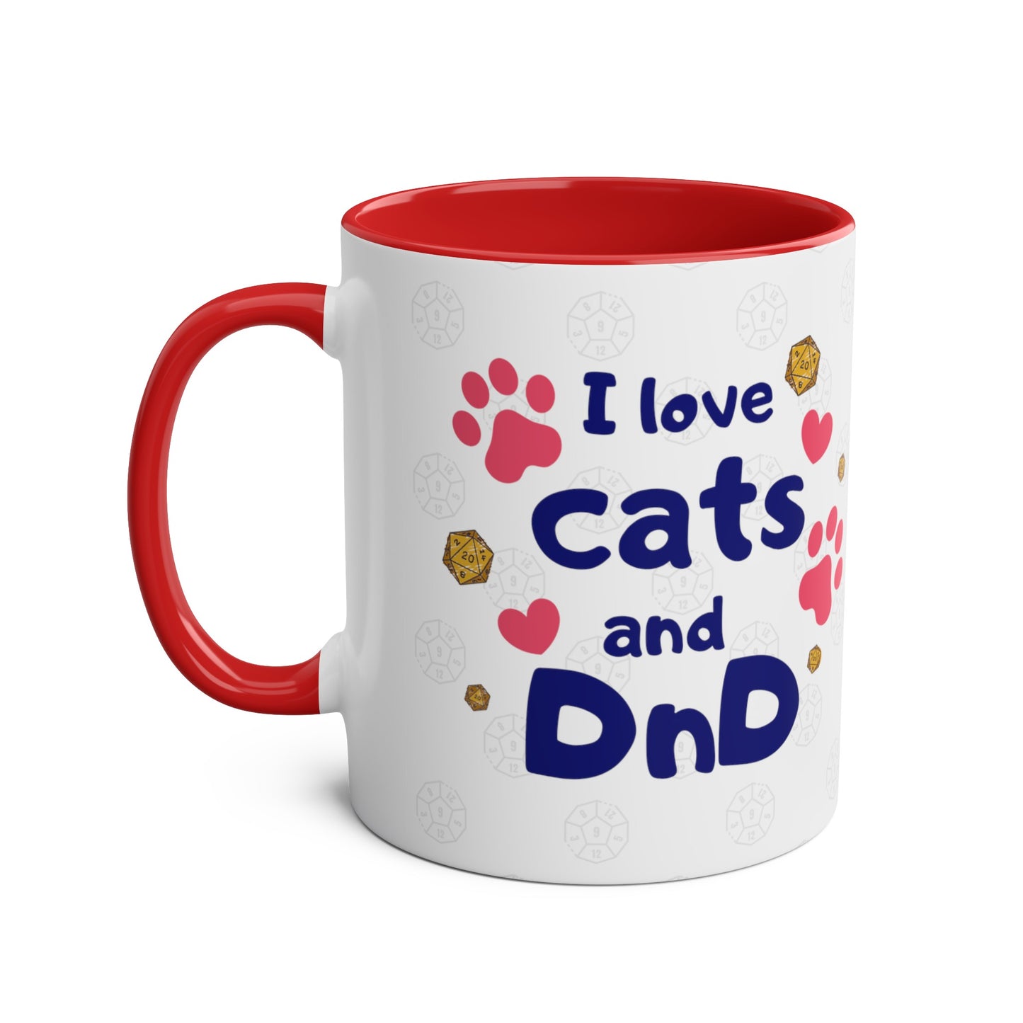 I Love Cats and DnD Mug Gift