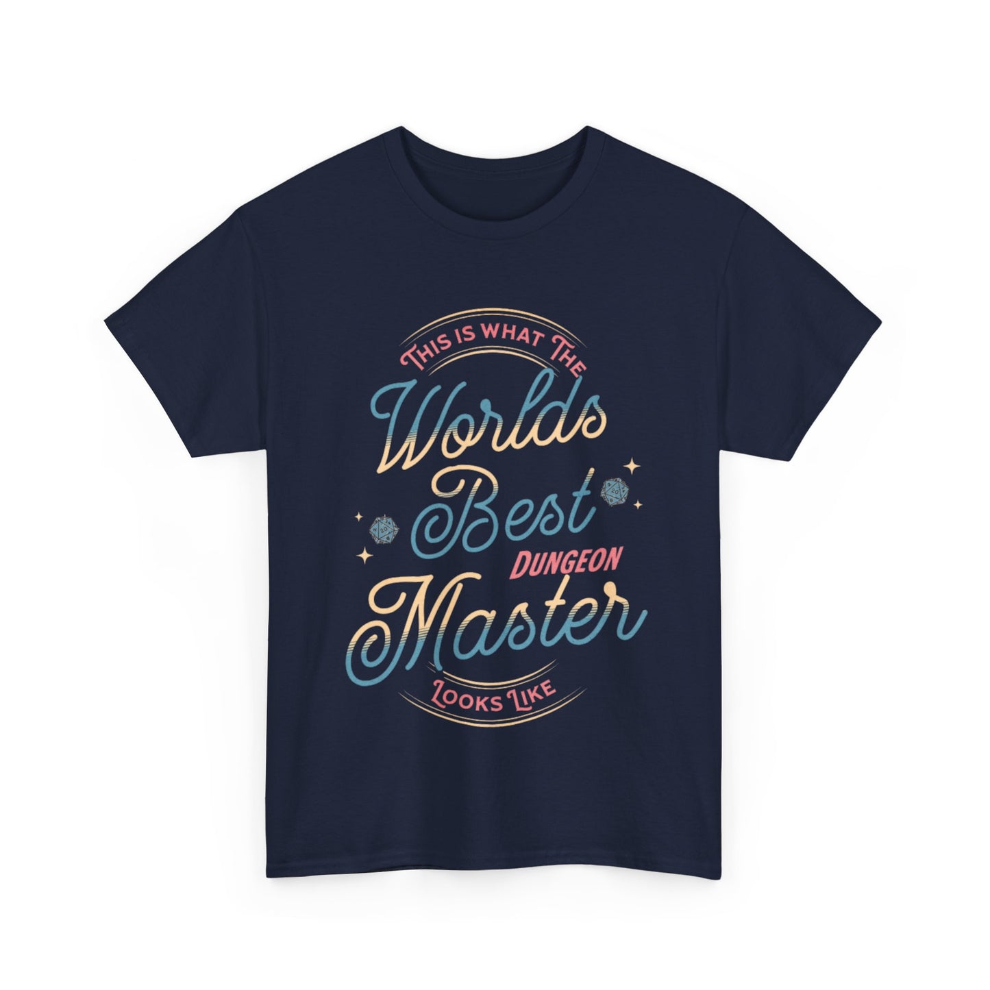 T-shirt drôle Dnd Worlds Best DM pour les maîtres du jeu de donjon, excellent cadeau Dm pour lui ou elle, joueurs de RPG sur table, donjons et dragons