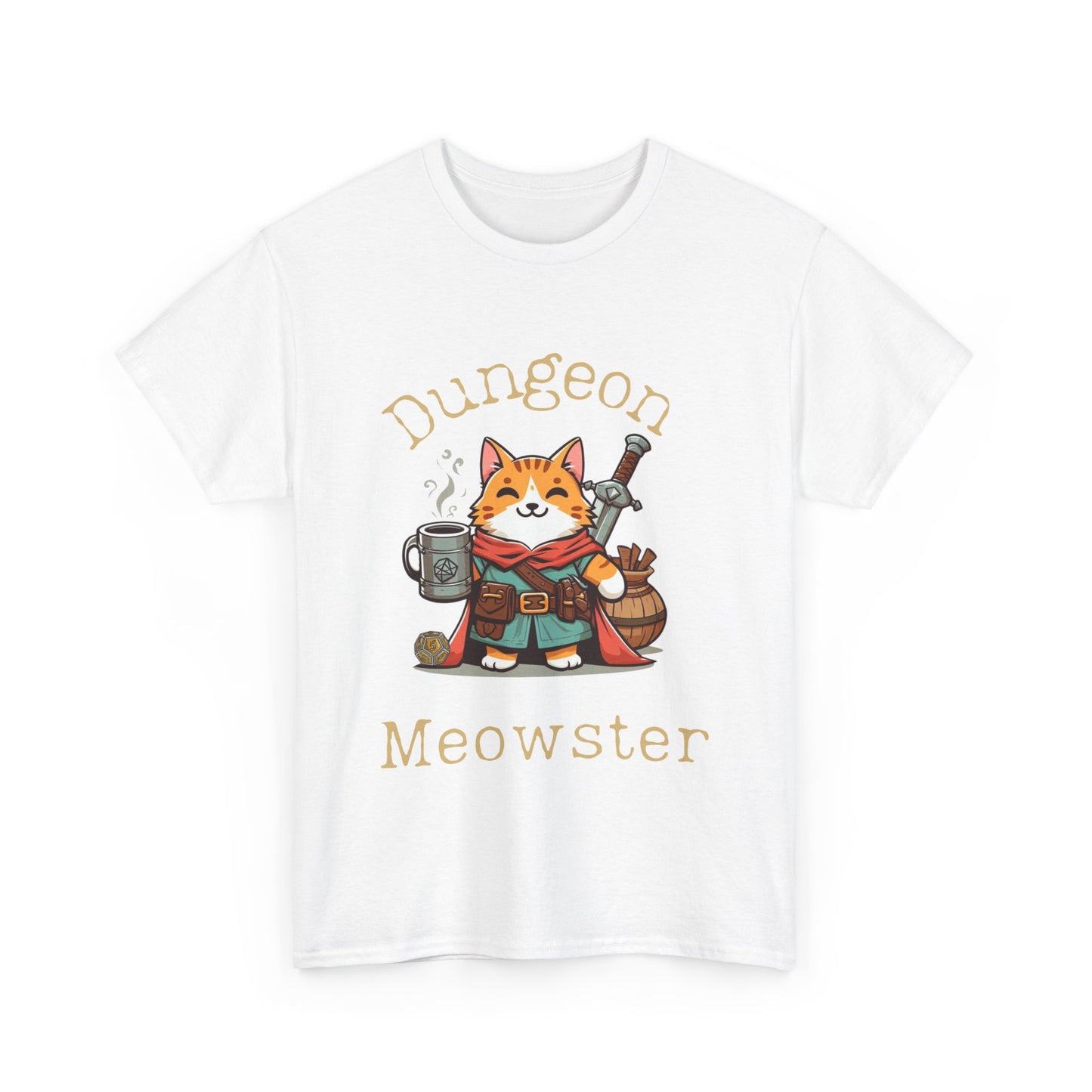 Dnd T Shirt Dungeon Meowster Cat & D20 Shirt, Gift for DM or RPG Player