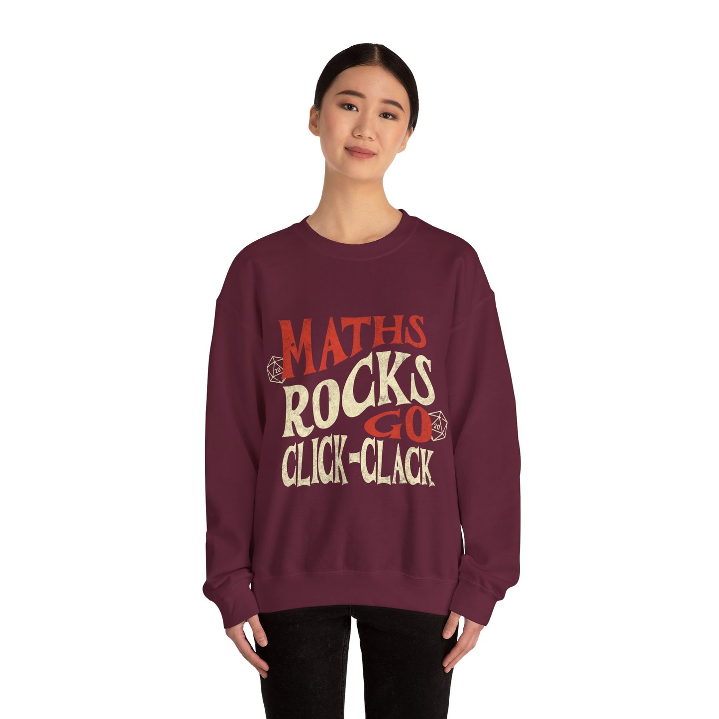 Dnd-Shirt-Pullover „Maths Rocks Go Click Clack“