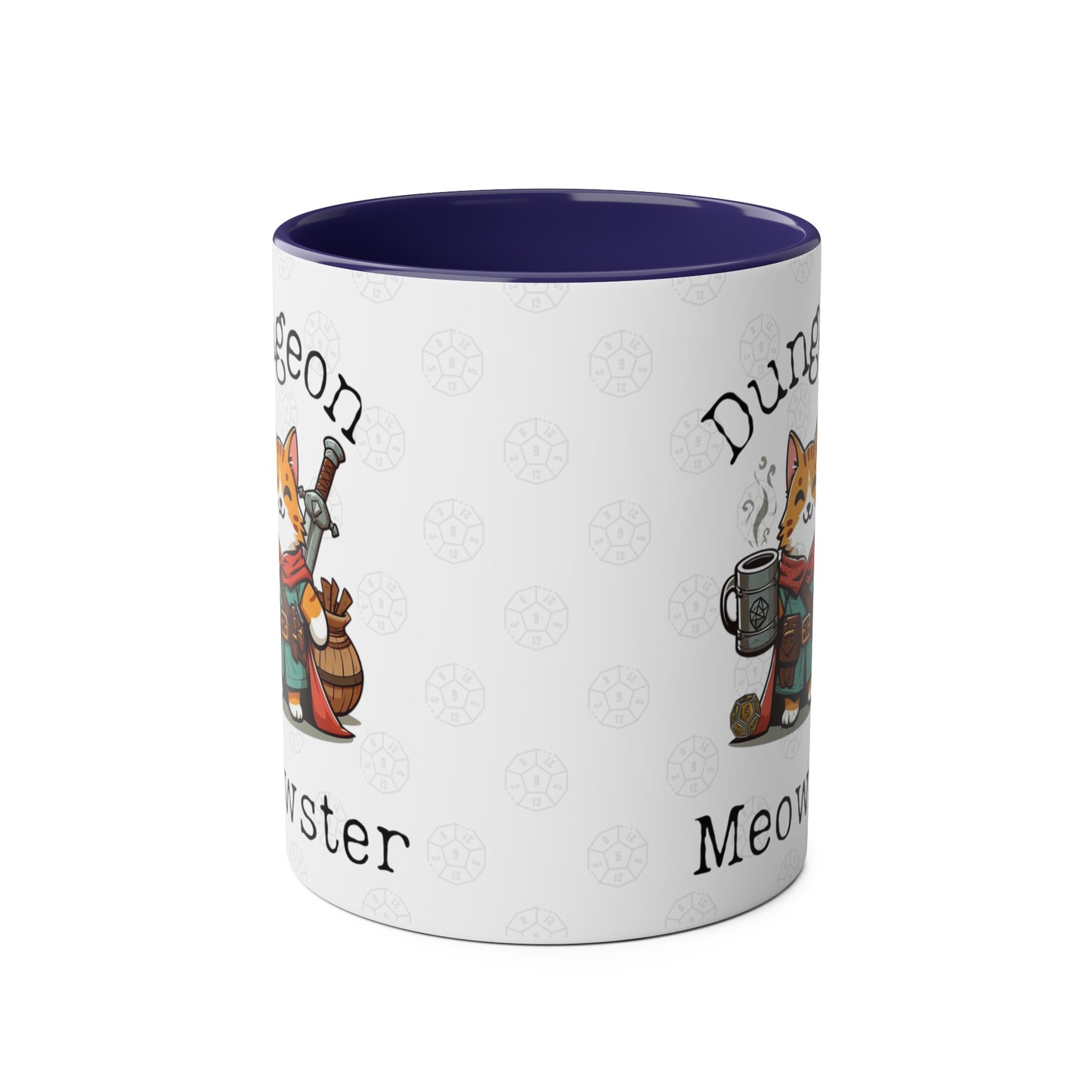 Dnd Mug With Cat Detail, Dungeon Meowster