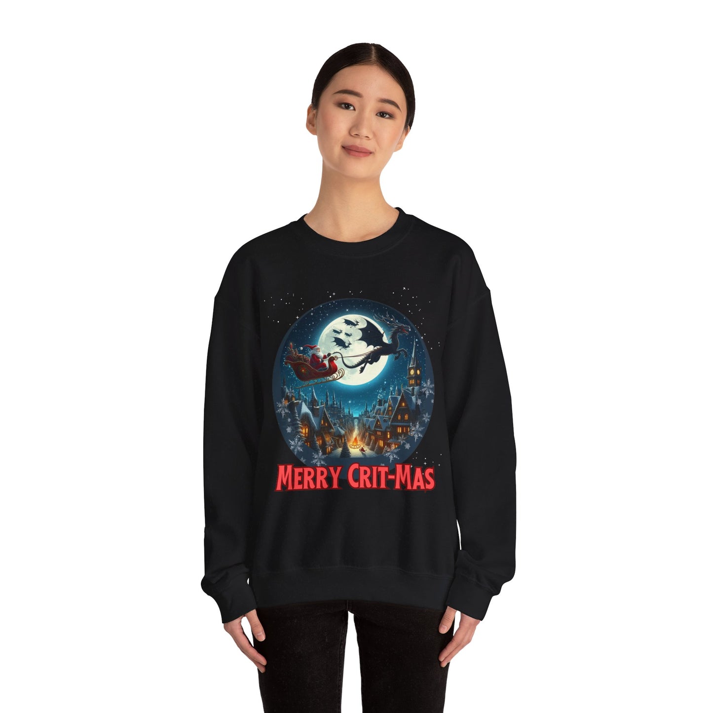 Dnd Christmas Jumper Sweatshirt, Merry Crit-Mas