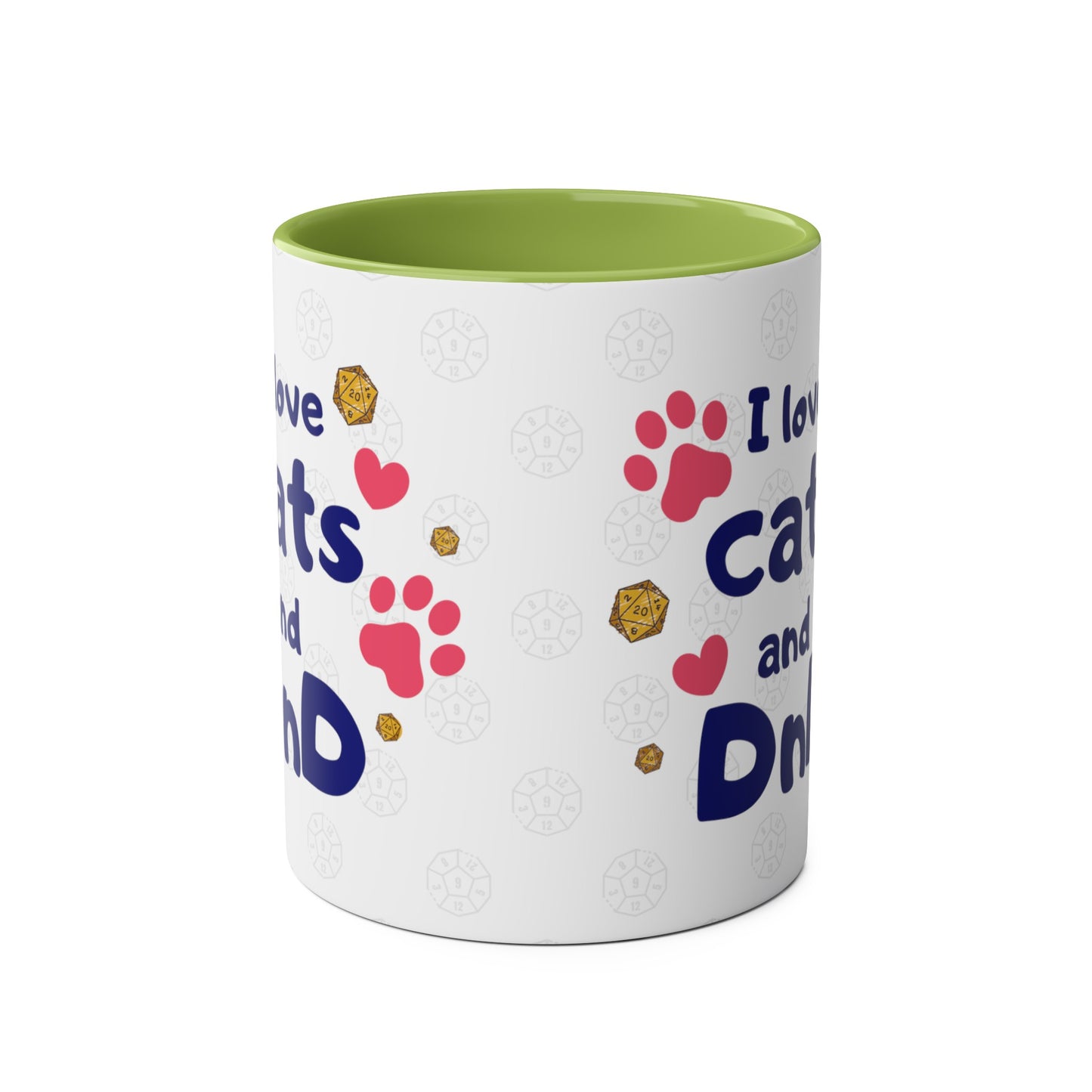 Ich liebe Katzen und DnD Tasse Geschenk