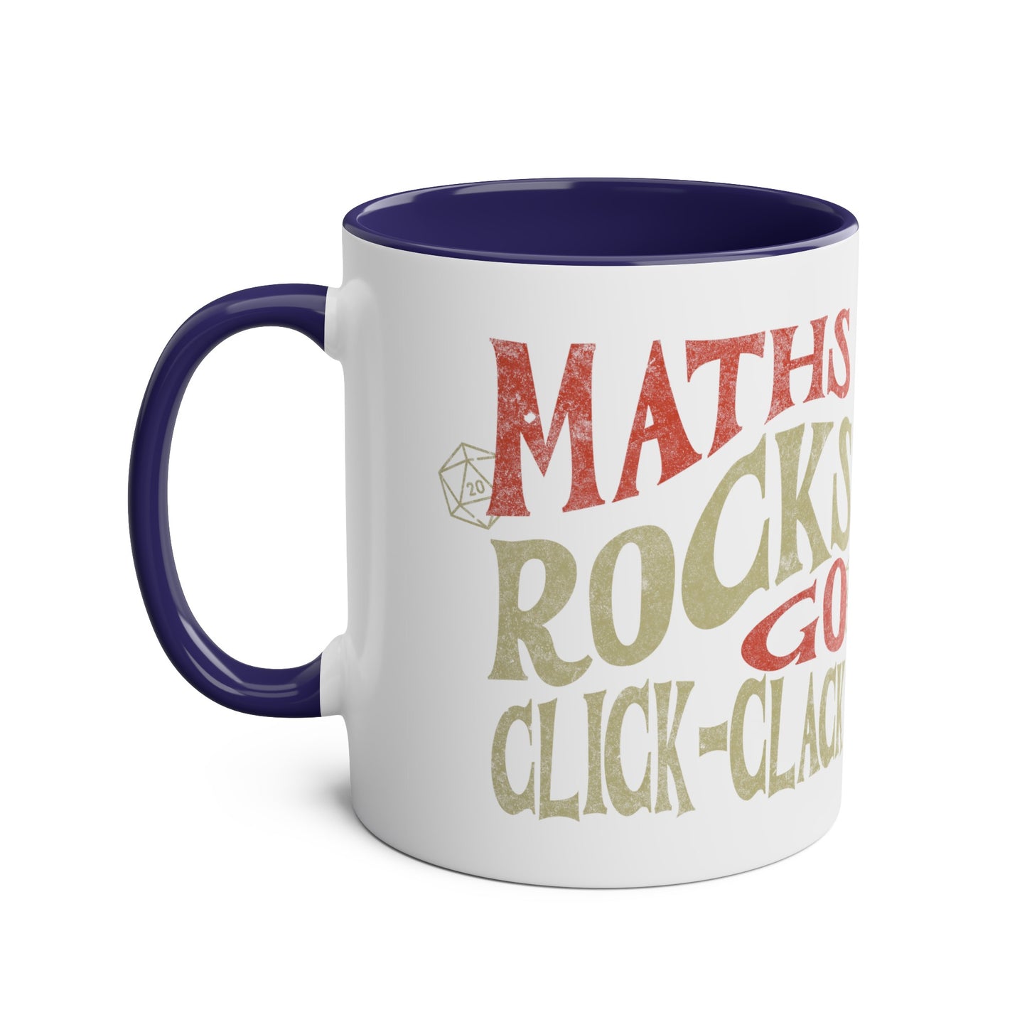 Dnd-Becher als Geschenk ‚Maths Rocks Go Click Clack‘