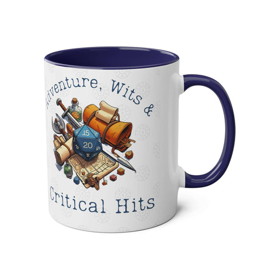 DnD Adventure, Wits and Critical Hits Mug