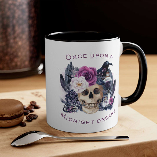 Nevermore Mug in the Gothic Style | Edgar Allen Poe the Raven Literacy Quote Mug Perfect For Halloween, Samhain Wednesday Fans