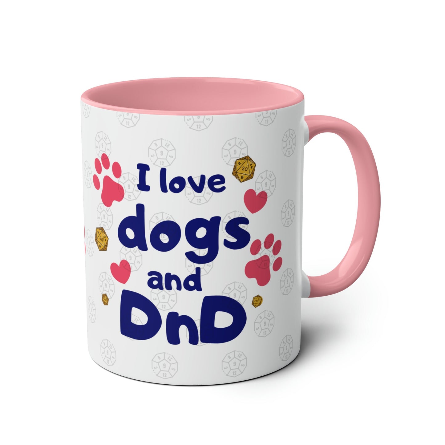 Ich liebe Hunde und DnD Tasse Geschenk