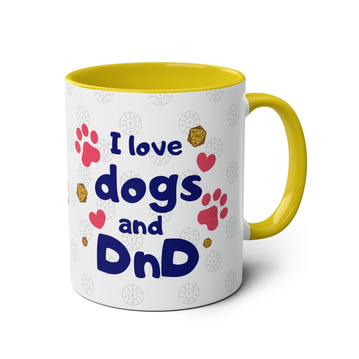 Ich liebe Hunde und DnD Tasse Geschenk