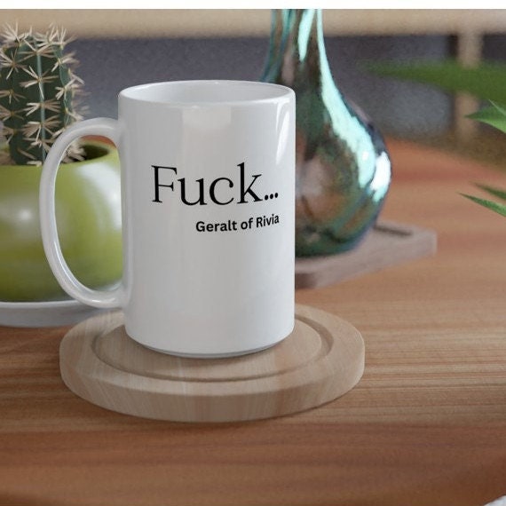 Cadeaux The Witcher, tasse « Fuck »