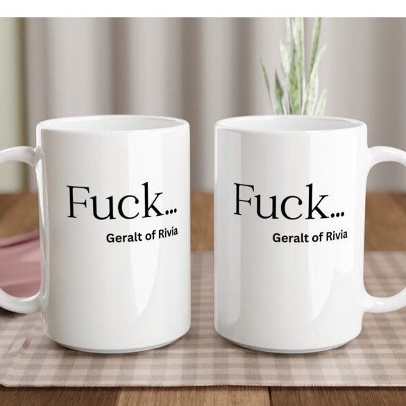 Cadeaux The Witcher, tasse « Fuck »