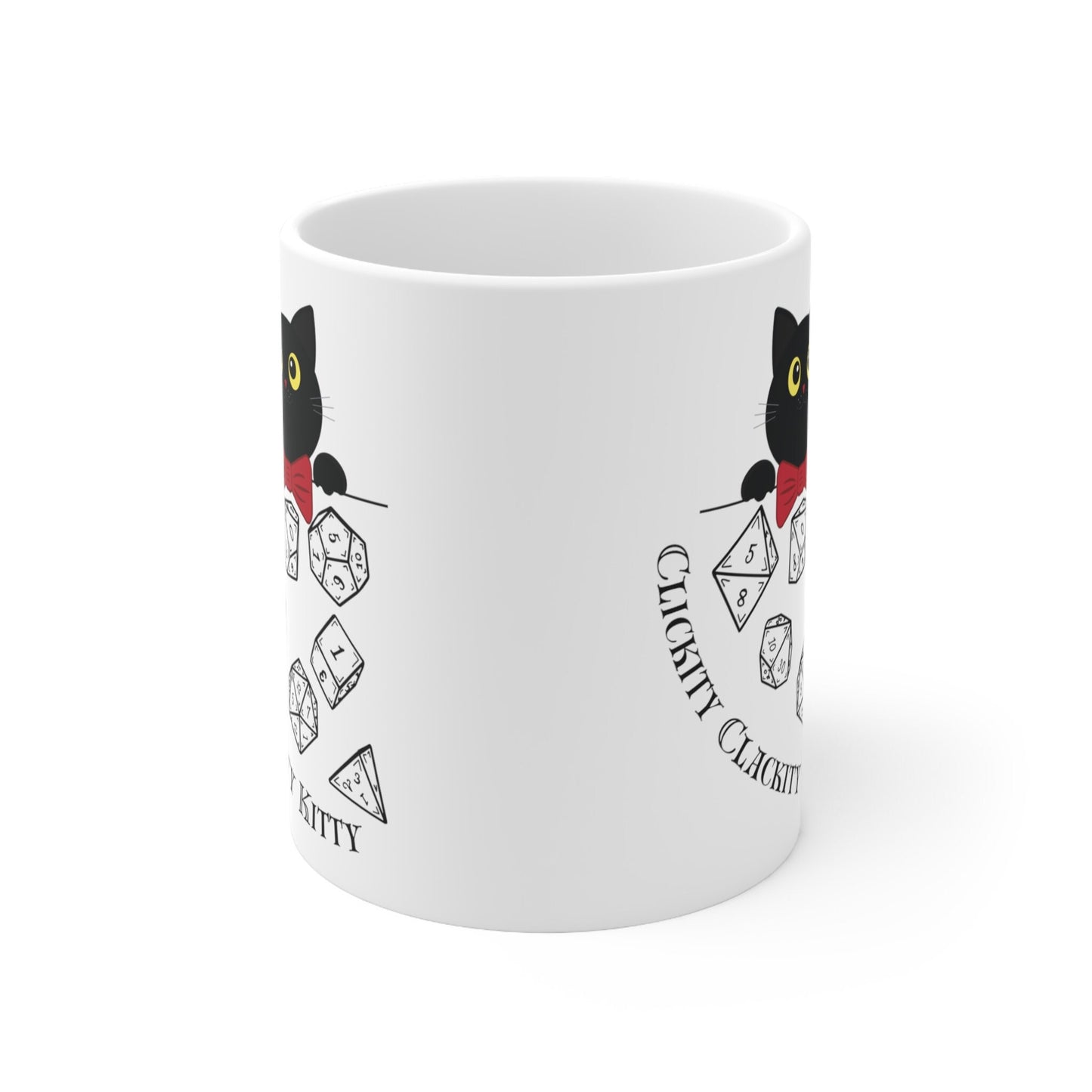 DND dice Clickity Clackity Kitty Cat Mug